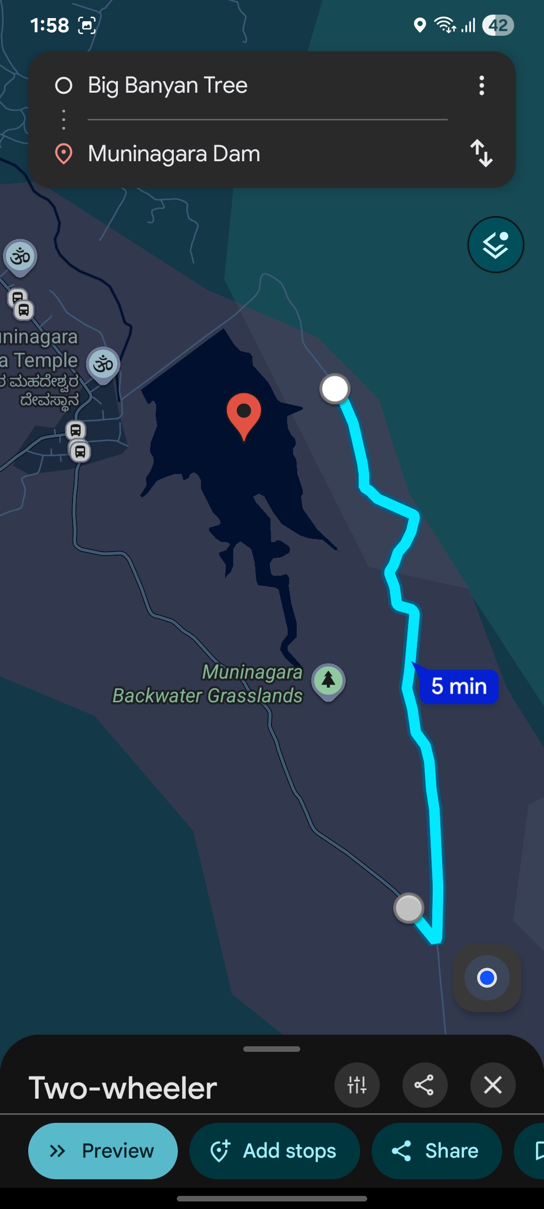 Wrong Google Maps route